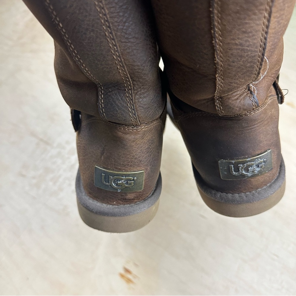 UGG Brown Leather Boots - Picture 12 of 14
